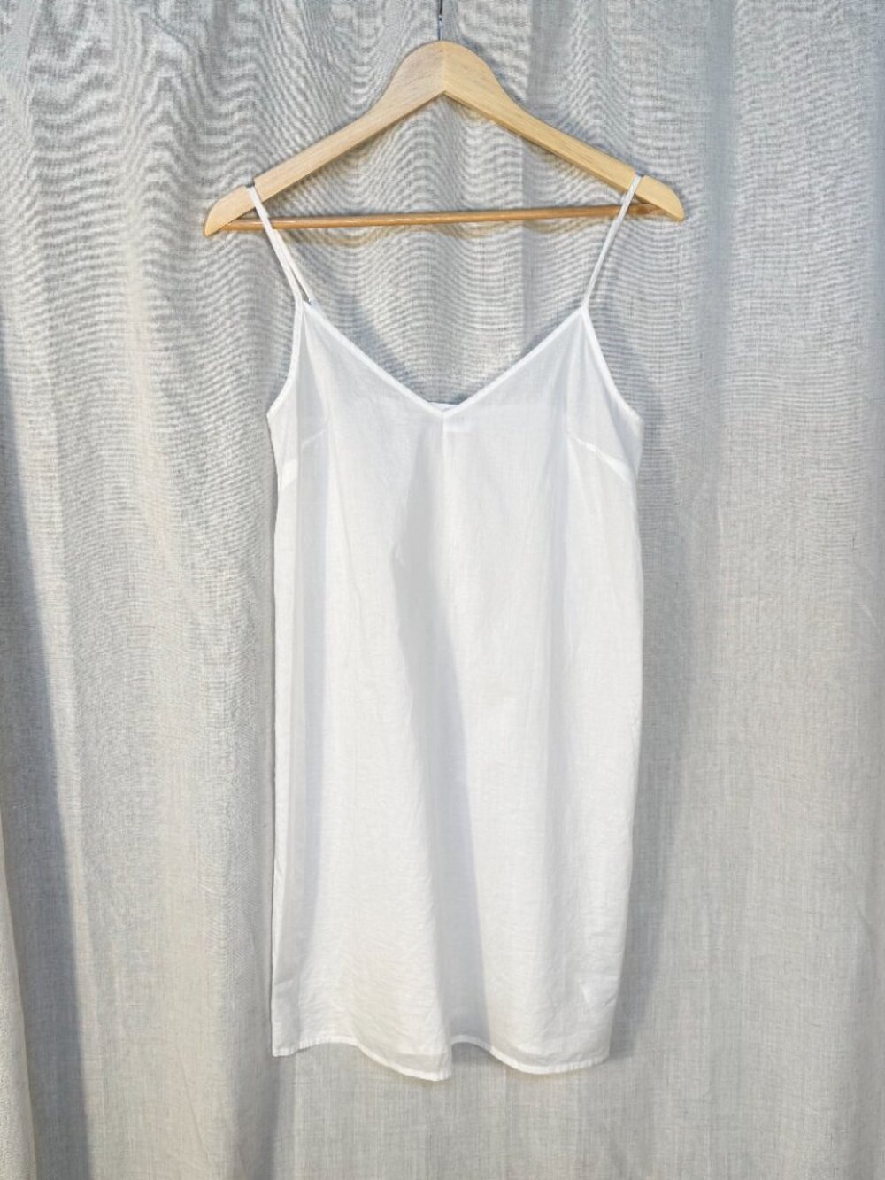 Gap White Linen Blend Slip Dress XS Minimal Summer Dress
